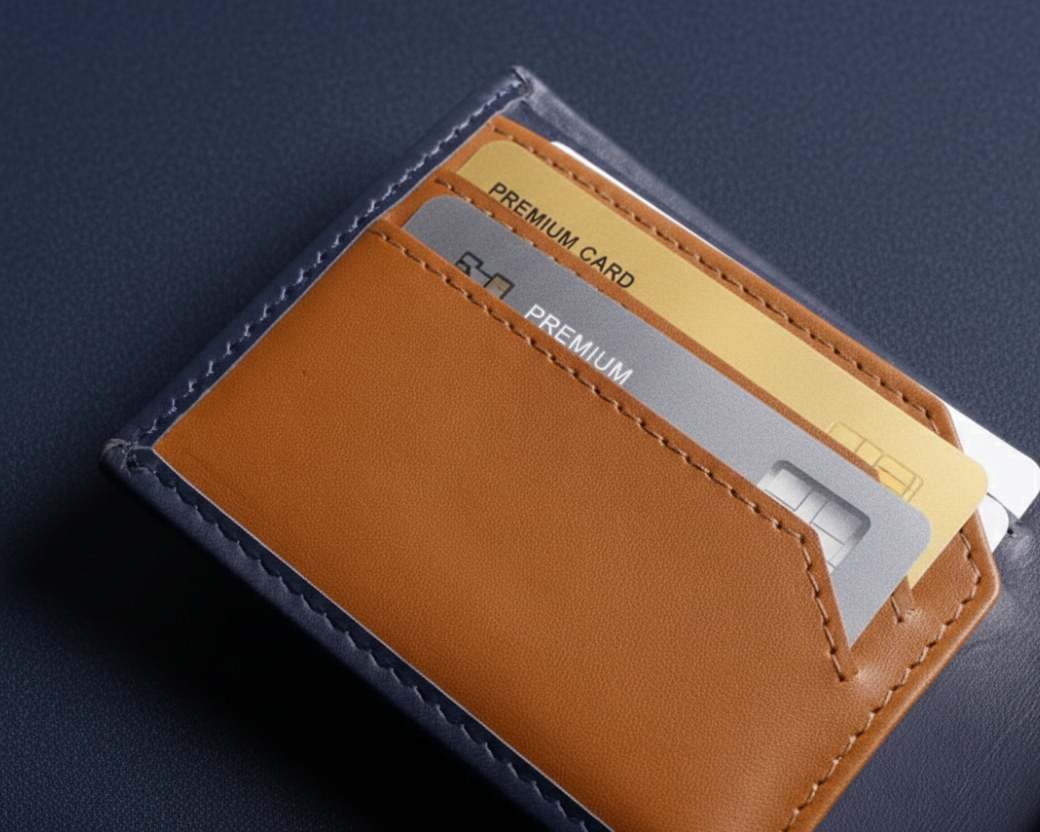 Blue Classic Leather Wallet