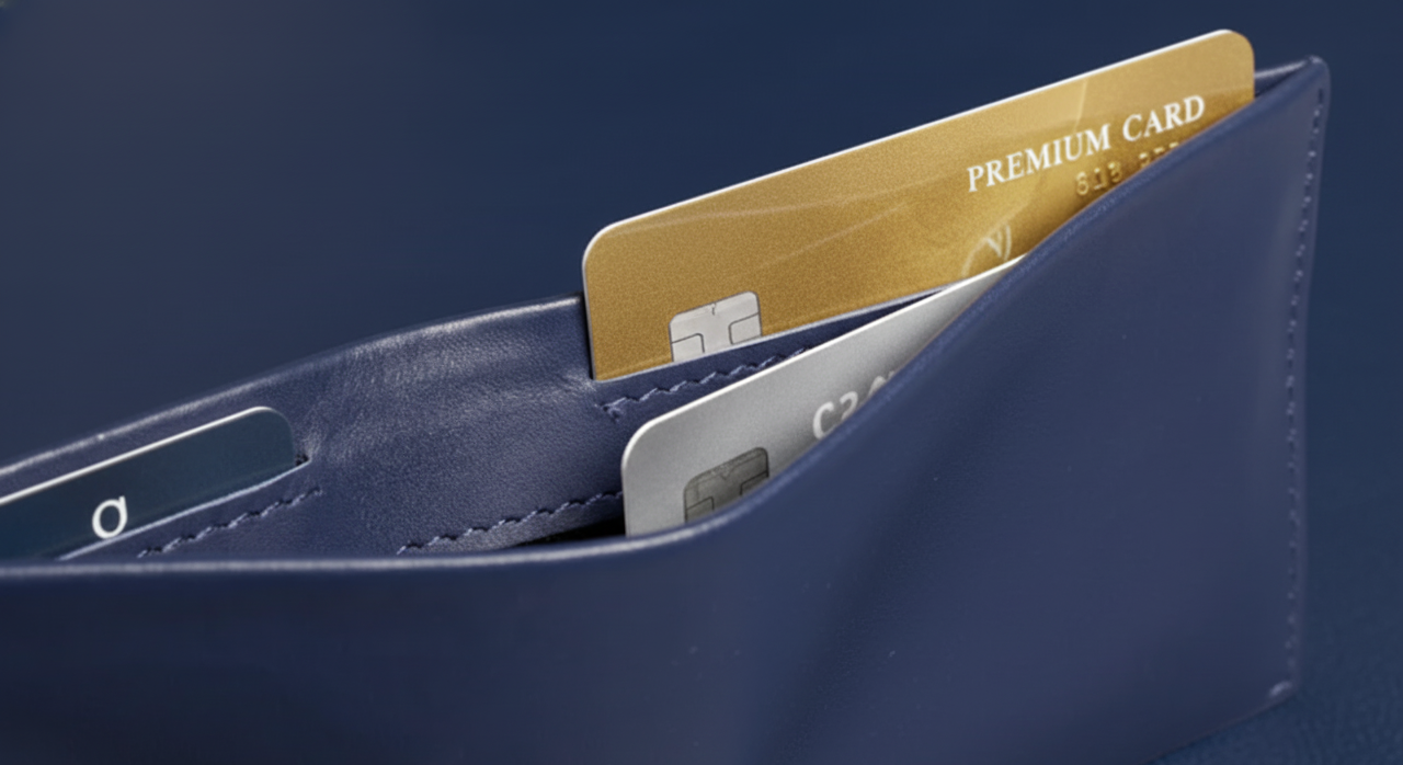 Blue Classic Leather Wallet