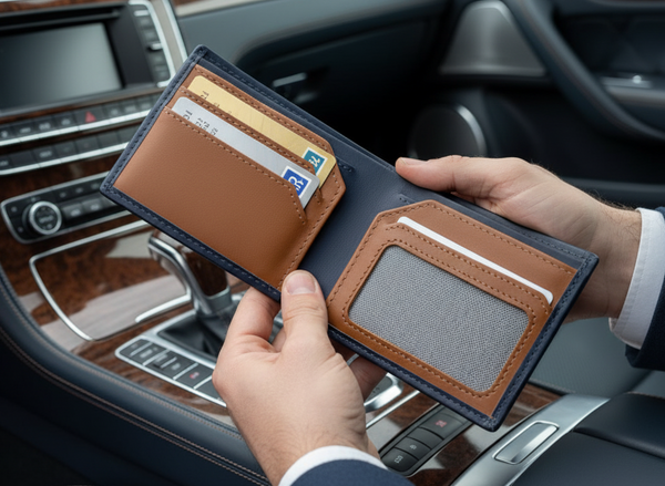 Blue Classic Leather Wallet
