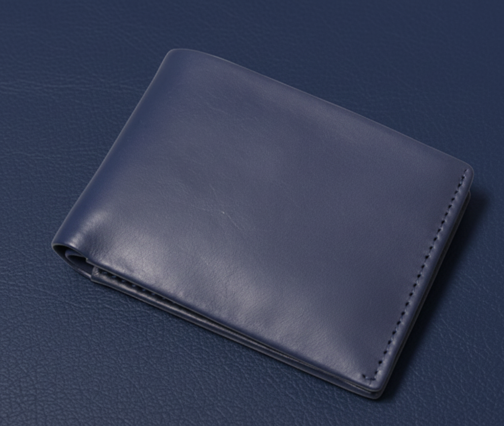 Blue Classic Leather Wallet