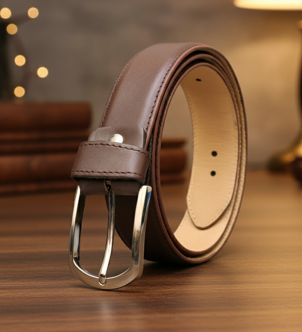 Brown Classic Men’s Leather Belts - Office & Casual Wear